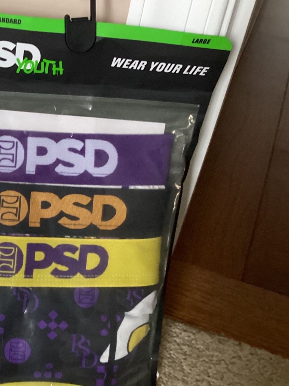 PSD Youth Purple Rain Size Large Underwear